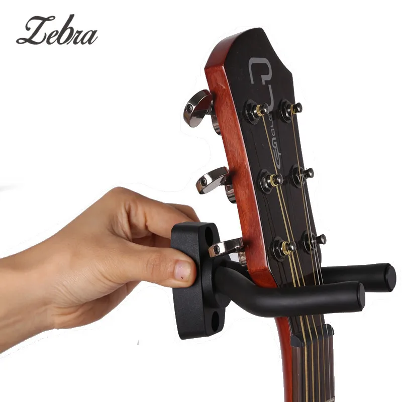 

1 Pcs Zebra Guitar Hook Stand Rack Wall Mount Guitar Hanger Hook Bracket for Guitars Bass Ukulele Accessories with Screws