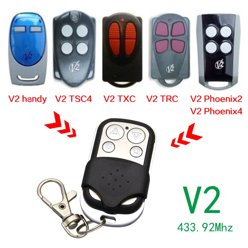 

V2 Handy TSC4 TXC TRC Phoenix2 Phoenix4 door remote control 433,92MHz Fixed code remotes