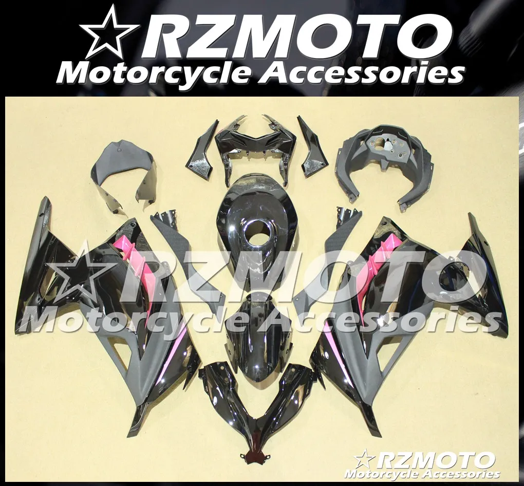 ABS обтекатель кузова комплект пригодный для Kawasaki Ninja300R 13 14 15 16 17 Ninja250R EX250 EX300 2013 2014