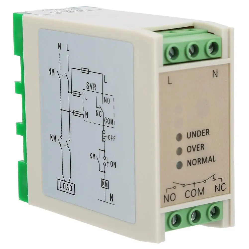 

Voltage Relay SVR-220 Single-phase Voltage Monitoring Relay Overvoltage Undervoltage Protector 220VAC Latching Relay New