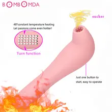 Heating Pussy Oral Licking Vibrator Sex Toys for Women, Womanizer Pump Vagina Vibrator Rotation Anal Beads Sex Toys For Adult