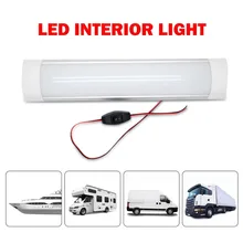 Светодиодный внутренний белый светодиодные полосы света бар Водонепроницаемый Для караван походные жилого автофургона 12 V/24 V 10wr