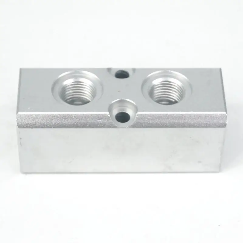 G1/2 "In G1/4" Fuori 2 Vie 4 Porte 30X30Mm Pneumatica Alluminio Collettore Block Splitter