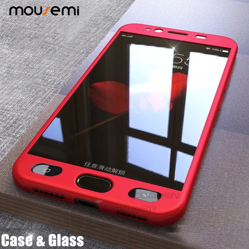MOUSEMI Phone Cases For Xiaomi Redmi 4x Note 4 Global Version 360 Full Case Cover with Glass on |