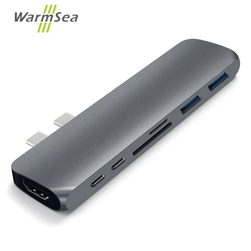 

USB Type C HUB Adapter Thunderbolt 3 Dock With HDMI 4K USB 3.0 3.1 USB-C Dongle Converte combo Micro SD TF Card For MacBook Pro