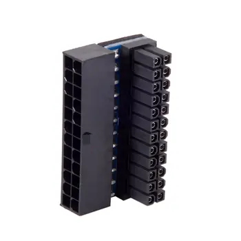 

CYSM ATX 24Pin Female to 24pin Male 90 Degree Power Adapter Mainboard Motherboard for Desktops PC Supply