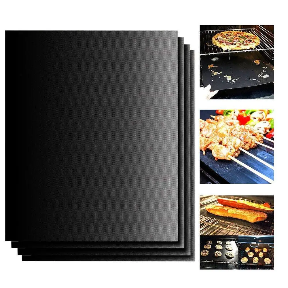 

Reusable Non-stick 1PC BBQ Grill Mat Teflon Reusable Sheet Resistant Non-Stick Barbecue BAKE Meat Liner Cooking Sheet