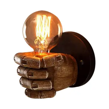 

Vintage fist resin wall lamp Loft industrial wind decoration antique wall lamp E27 screw interface