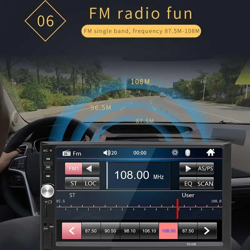Bluetooth автомобильный Радио плеер HD 7 дюймов автомобиля MP4 карты машины MP5 Поддержка