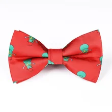 Mantieqingway взрослые рождественские галстуки-бабочки для мужских костюмов полиэфирные галстуки-бабочки для свадьбы с рисунком снеговика галстуки на шею Рождественский подарок