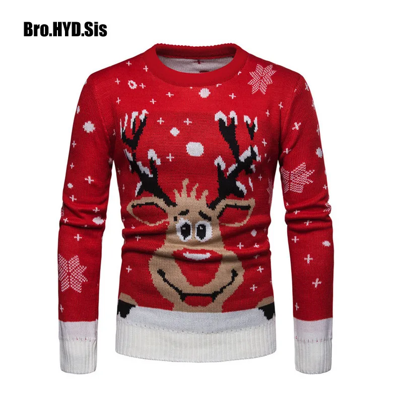 Tanie Nowe brzydkie świąteczne swetry mężczyźni kobiety święty mikołaj Xmas wzorzyste ełk sweter człowiek topy męskie swetry na zimę odzież męska