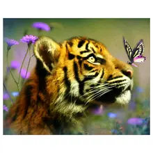 Фото на заказ! Тигр, картина из бисера Алмазная вышивка 5D Diy полный квадратный алмаз глянцевые краски Алмазная вышивка