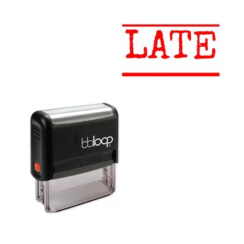 

Bbloop 'LATE' Self-Inking Office Stamp, Rectangular Typewriter Style