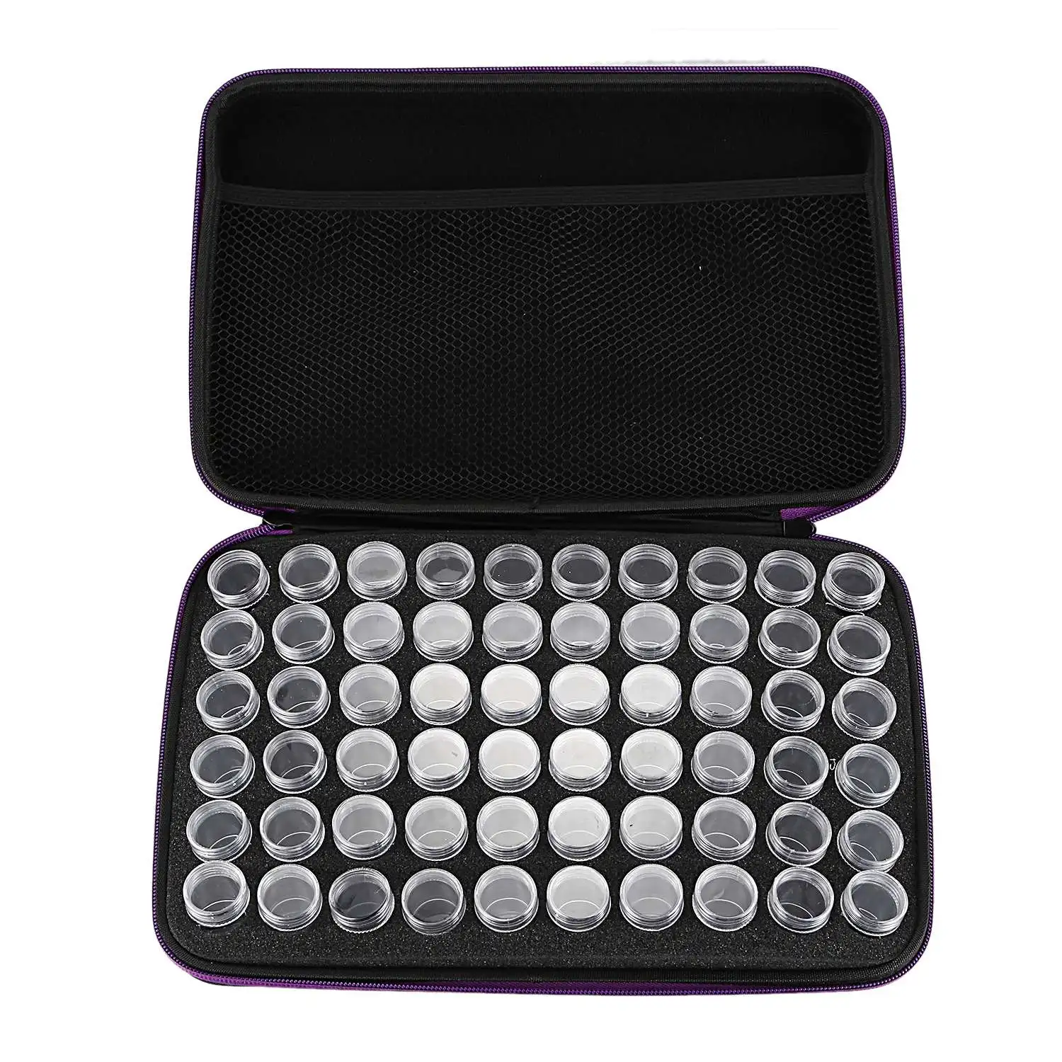 

IALJ Top 60 Slots Diamond Painting Accessories Bottles Container Storage Bag Painting Carry Case Holder Zipper Diamond Paintin