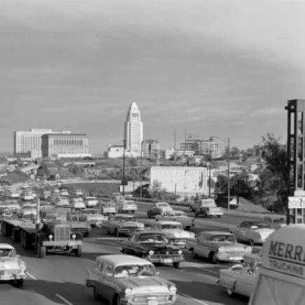 USA Los Angeles Freeway at Civic Center Poster Print (18 x 24) | Дом и сад