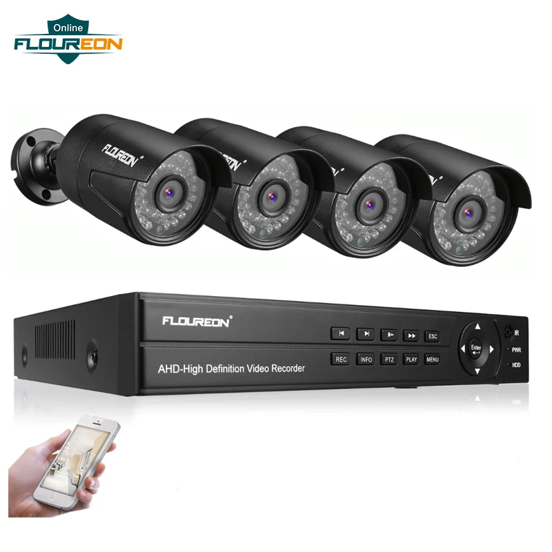 8CH CCTV система DVR комплект 4 шт. камера наблюдения 3000TVL открытый IP66 Всепогодный 1080P 2.0MP день/ночь видео система безопасности