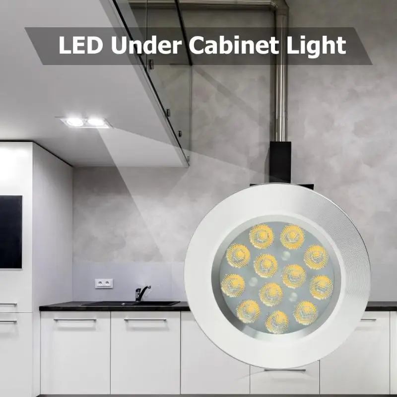 

12 LED Under Cabinet Light 12V 3W Wardrobe Closet Bar Wall Showcase Lamp Decoration urface mounting balcony Modern Design