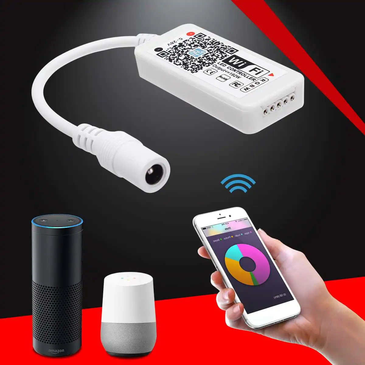

WiFi Remote Controller LED Lamp Wireless Smart RGB RGBW Light Strip Controller For Alexa Google Home