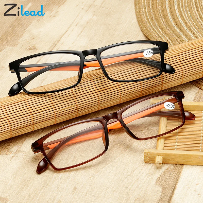

Zilead Fashion Women Men Reading Glasses Toughness TR90 ultra-light Resin Material For Female Male Reading Presbyopic Glasses