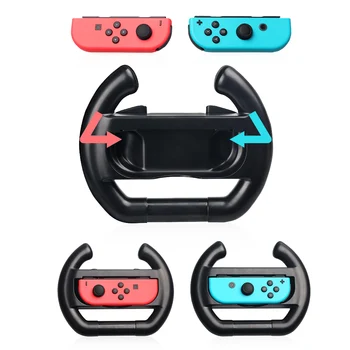 

Bevigac 2pcs ABS Steering Wheel Handle Stand Holder for Nintendo Nintend Switch Left Right Joy-Con Joycon NS NX Controller Game