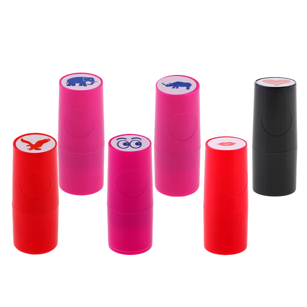 6 Pieces Quick Drying Golf Ball Stamper Golfer Stamp Marker Training