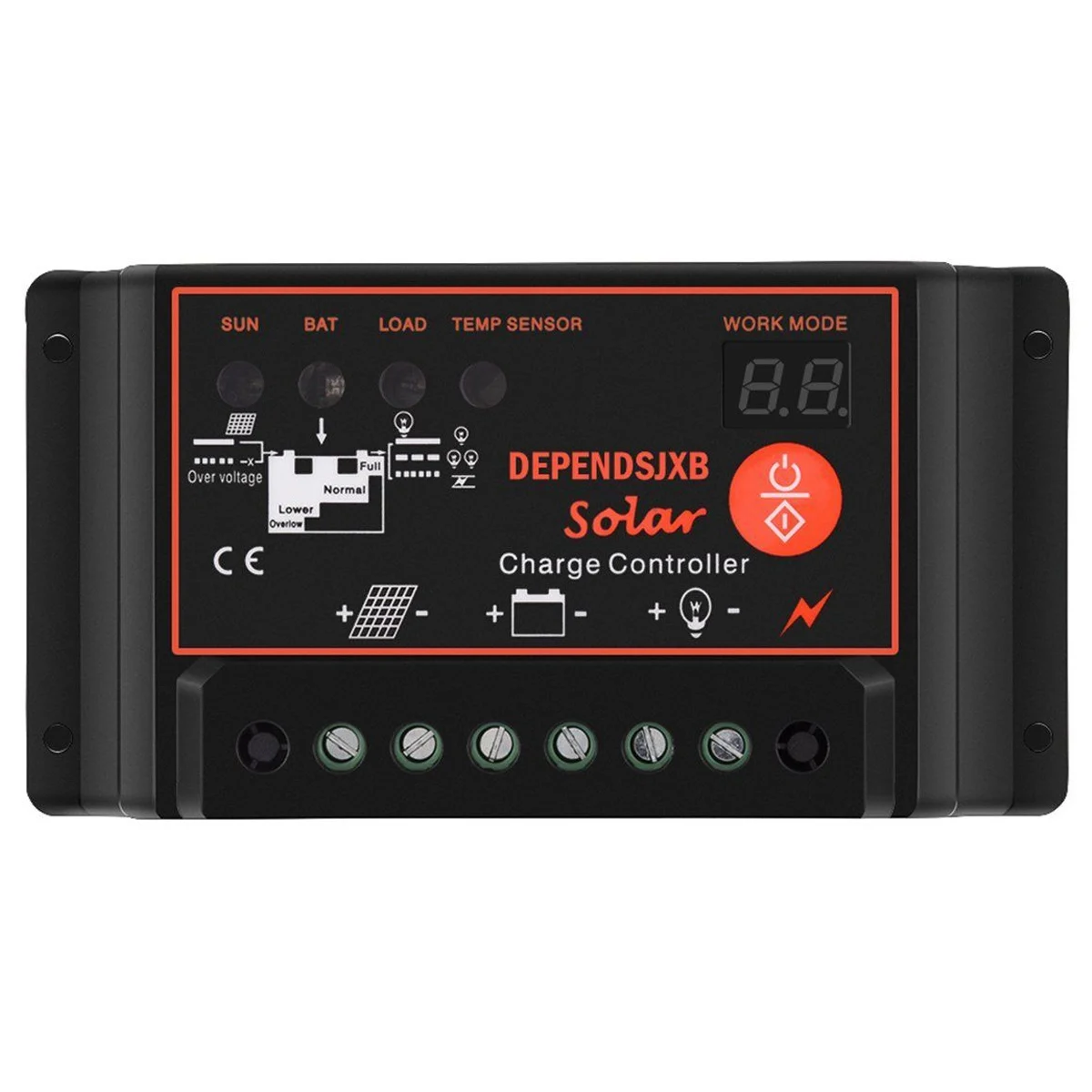 

10A/20A/30A/40A/50A/60A 12V 24V Waterproof Solar Panel Charge Regulator 12/24V Lcd Solar charge controller 4-level PWM function