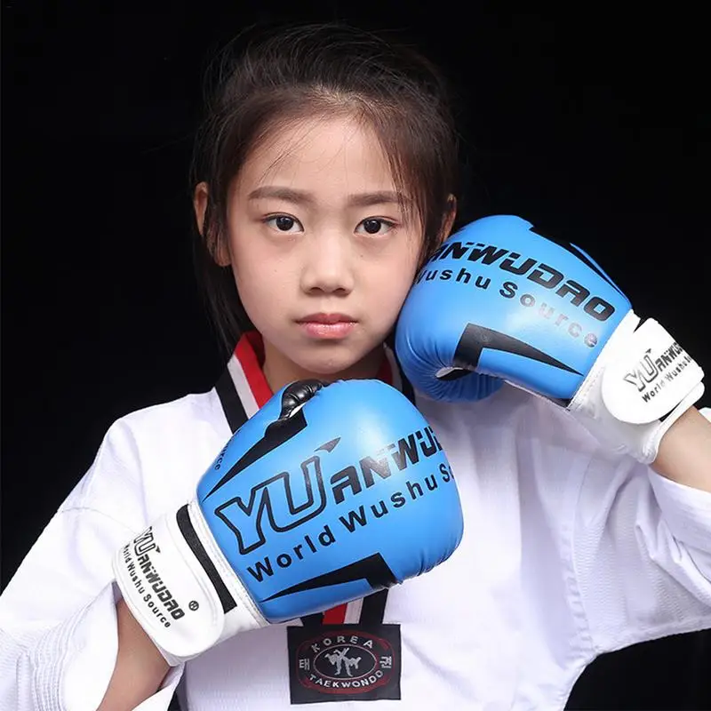 

HIGH Quality PU Kids Boxing Gloves Sport Gear For Children Boys Girls Adult Muay Thai Sanda Equipments 8 10 OZ Boks