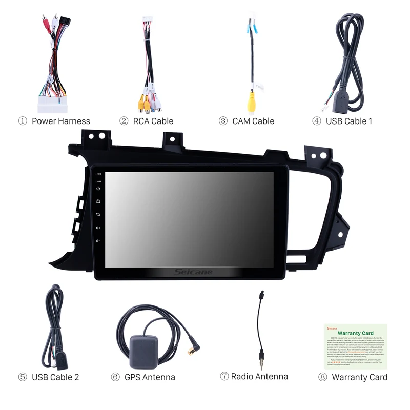 Clearance Seicane Car 9" Stereo for Kia k5 2011 2012 2013 2014 LHD Android8.1 HD touchscreen AutoRadio GPS Navi with Bluetooth SWC Digital 3