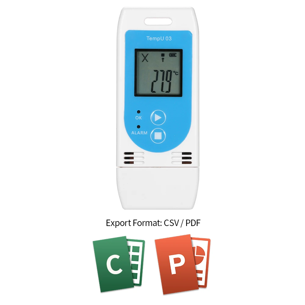 

USB Temperature Humidity Data Logger Reusable RH TEMP Datalogger Recorder Humiture Recording Meter with 12,000 Record Capacity