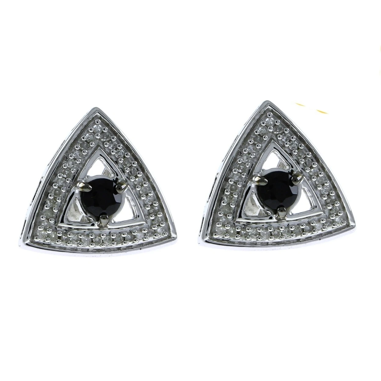 3/5Ct Black &amp D VVS Имитация Алмазный 14 к белого золота над серьги гвоздики $999 |