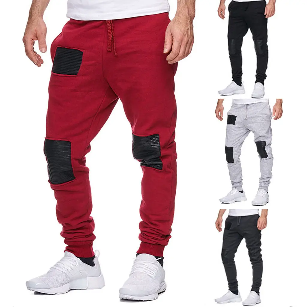 Крутые Мужские Спортивные Повседневные Брюки Slim Fit Jogger Running Gym Бодибилдинг спортивные брюки тренировочные брюки серые черные красные