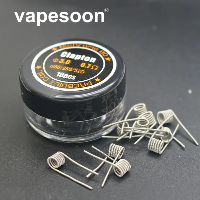 

50pcs High Quality Alien Clapton Coil Tiger Juggernaut Clapton Hive Heating Wire Vape Resistance Premade Coil Prebuilt Coil