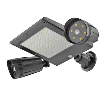 

64LED Solar Light Sensor Dual Head Solar Security Motion Floodlight Panel Light Lamp 360 Degrees Rotate Outdoor Lighting