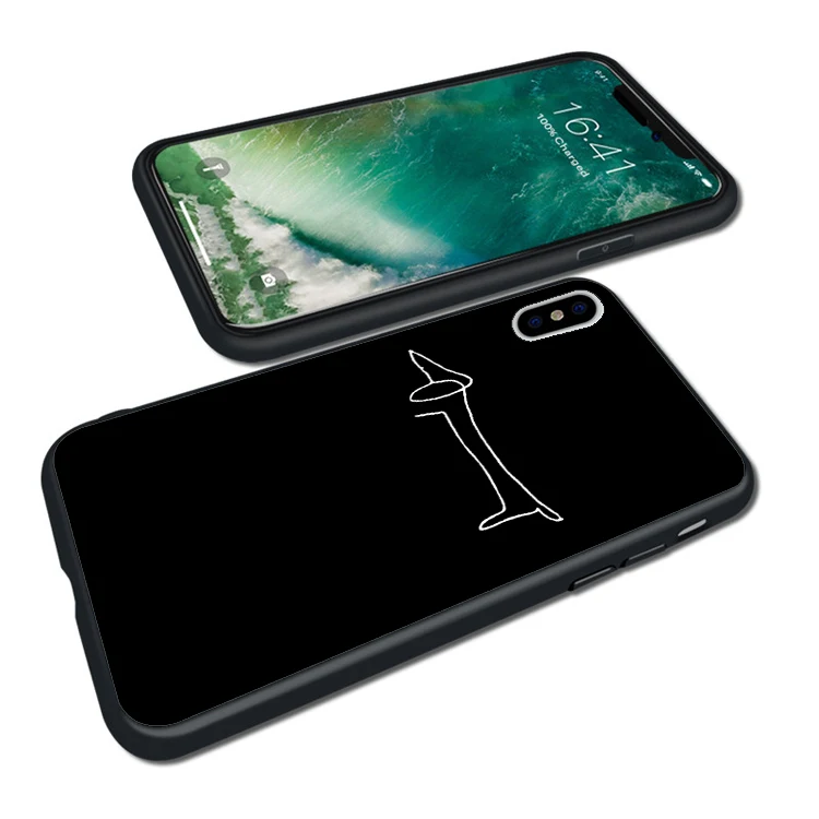 Coque Dachshund Dog Picasso Black Soft Silicone Phone Case for iPhone XS Max XR 7 8 Plus 5S 5 SE 6 6S Luxury iPod Touch |