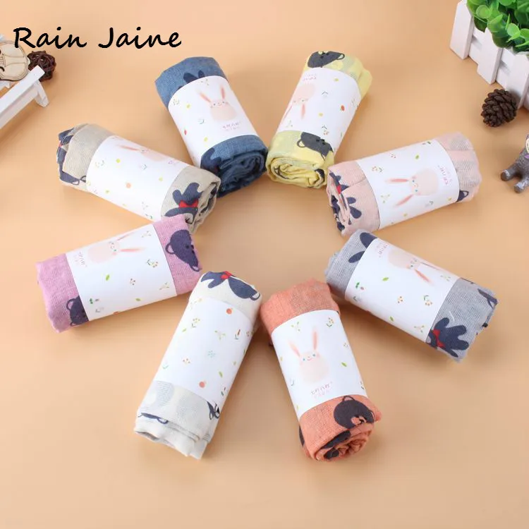 

New Fashion Pattern Spring Children Cotton Hijab Kids Scarf Korean Little Bear Sunscreen Bufanda Neckerchiefs Shawl Accessories