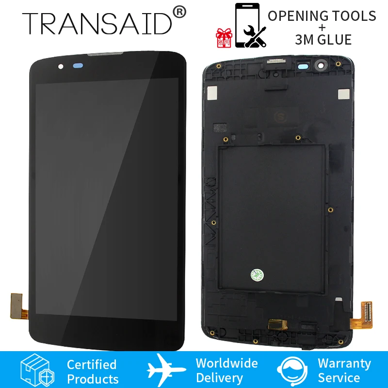 

2016 K350N K350DS K350E LCD touch screen digitizer with frame and tools replacement For LG K8 Display
