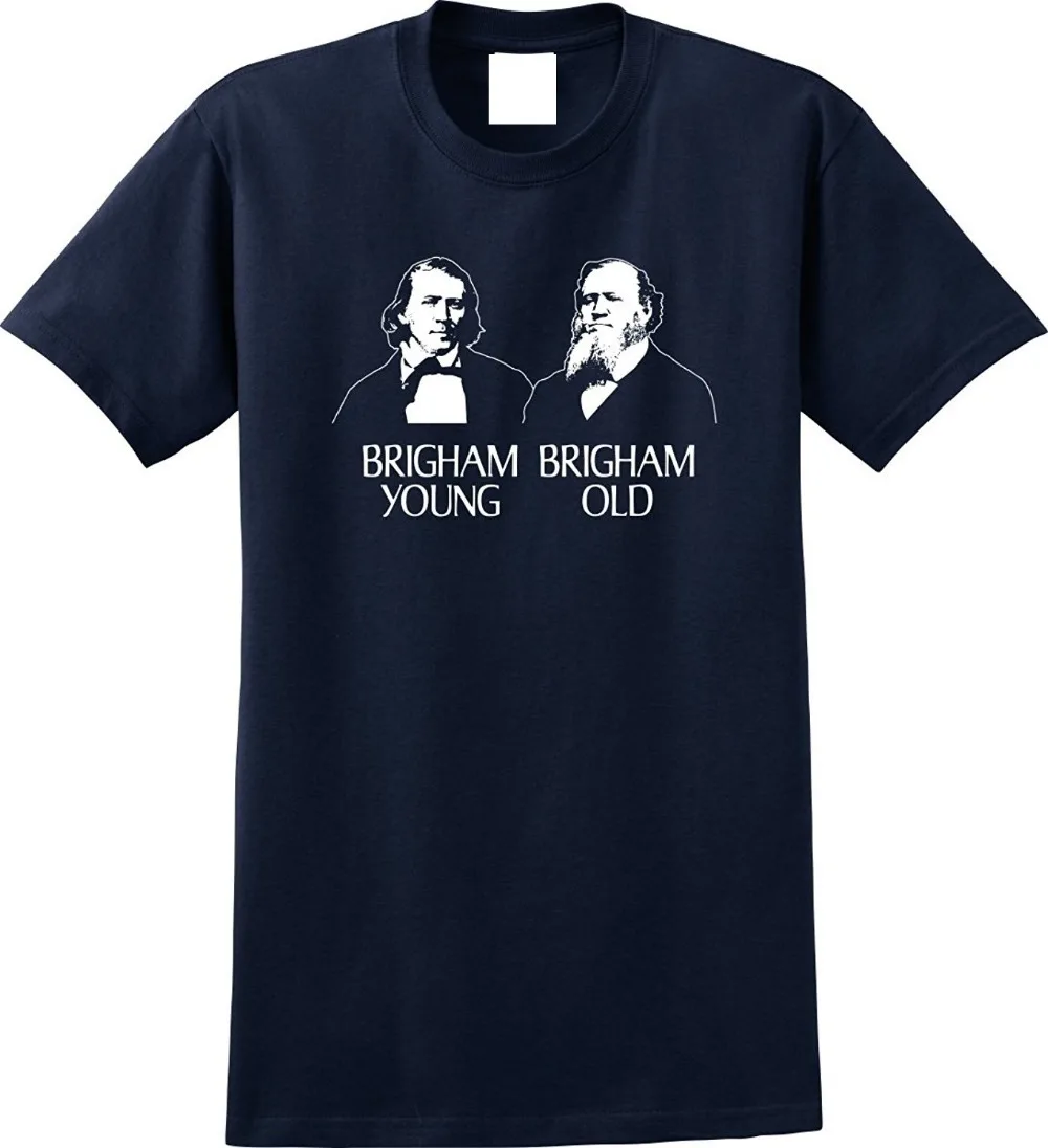 Youth Round Collar Customized T Shirts Men'S Crew Neck Short Sleeve Compression Utopia Brigham Young Old | Мужская одежда