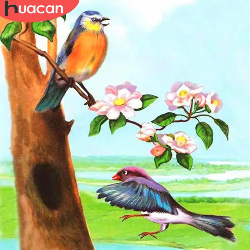 

HUACAN 5d Diamond Painting Full Drill Square Birds Rhinestones Pictures Diamond Embroidery Sale Diamond Mosaic Sale Beadwork