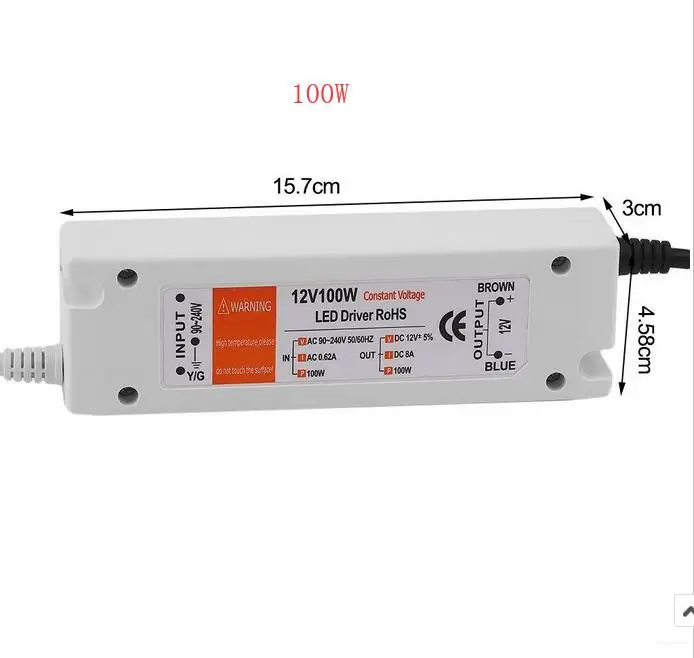 

10pcs High quality LED Driver AC 110V 220V to DC 12V Led Power Adapter Transformers for LED Strip 100W Power Supply