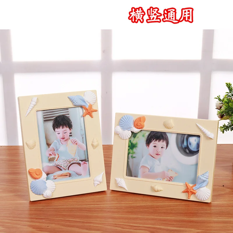

7 Inch 5r Originality Children Shell Photo Frame Cartoon Lovely Baby Pendulum Platform Student Frame Seven Inch Photo
