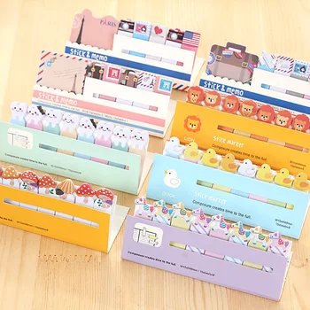 

500 PCS Cute Kawaii Cartoon Animals Cat Panda Memo Pad Sticky Notes Memo Notebook Stationery Note Paper Stickers School Supplies