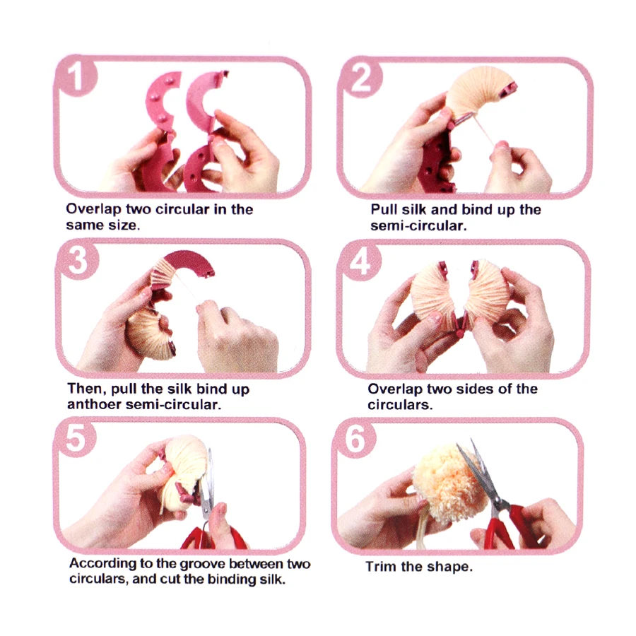 8 قطع 4 أحجام الزغب الكرة ويفر البلاستيك كرة من الخيوط مع اصواف مجموعة إبرة الحياكة الحرفية أداة لعب للأطفال DIY أدوات خياطة