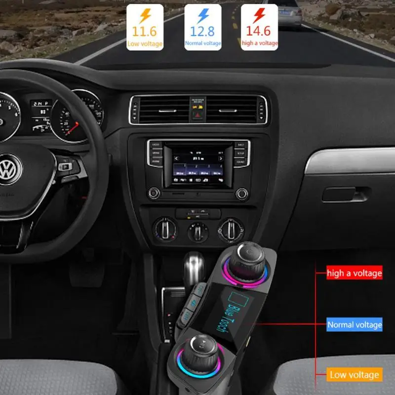 Беспроводной Bluetooth 4 0 Hands free автомобильный fm трансмиттер Dual USB Зарядное устройство