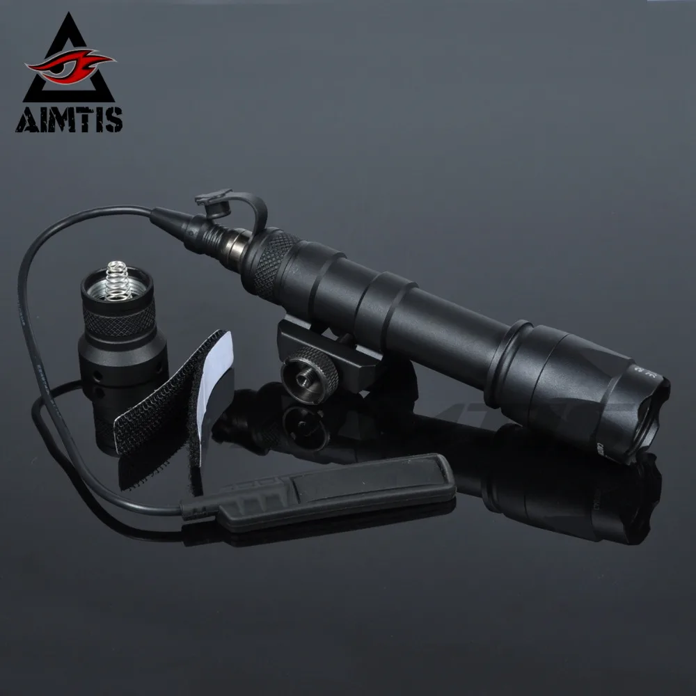 AIMTIS M600C тактический светильник для разведчика винтовка фонарик для оружия светодиодный охотничий Точечный светильник постоянный и мгновенный выход с хвостовым выключателем