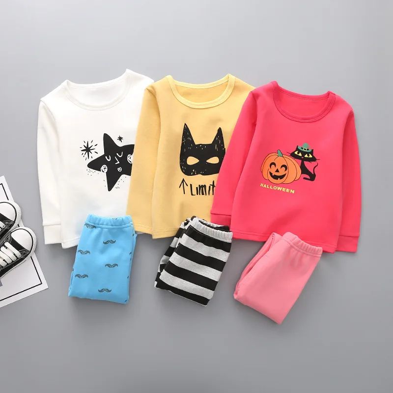 

And Thickening European Male Girl Moustache Suit Lovely Five-pointed Star Trousers Full Cotton 2-8 Year Home Furnishing Serve