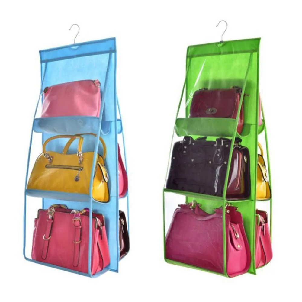 6 Pocket Hanging Handbag Organizer for Bag Collect Wardrobe Closet Dustproof Storage Bag Door Wall Sundry Shoe Bag with hook up 6 Pocket Hanging Handbag Organizer for Bag Collect Wardrobe Closet Dustproof Storage Bag Door Wall Sundry Shoe Bag with hook up