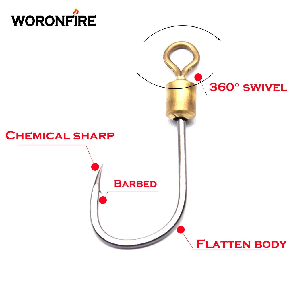 Новые рыболовные крючки 10 шт./лот из высокоуглеродистой стали поворотное кольцо рыболовные крючки 4#6#8#10#12#13#14#15#16# крючки для Червяков