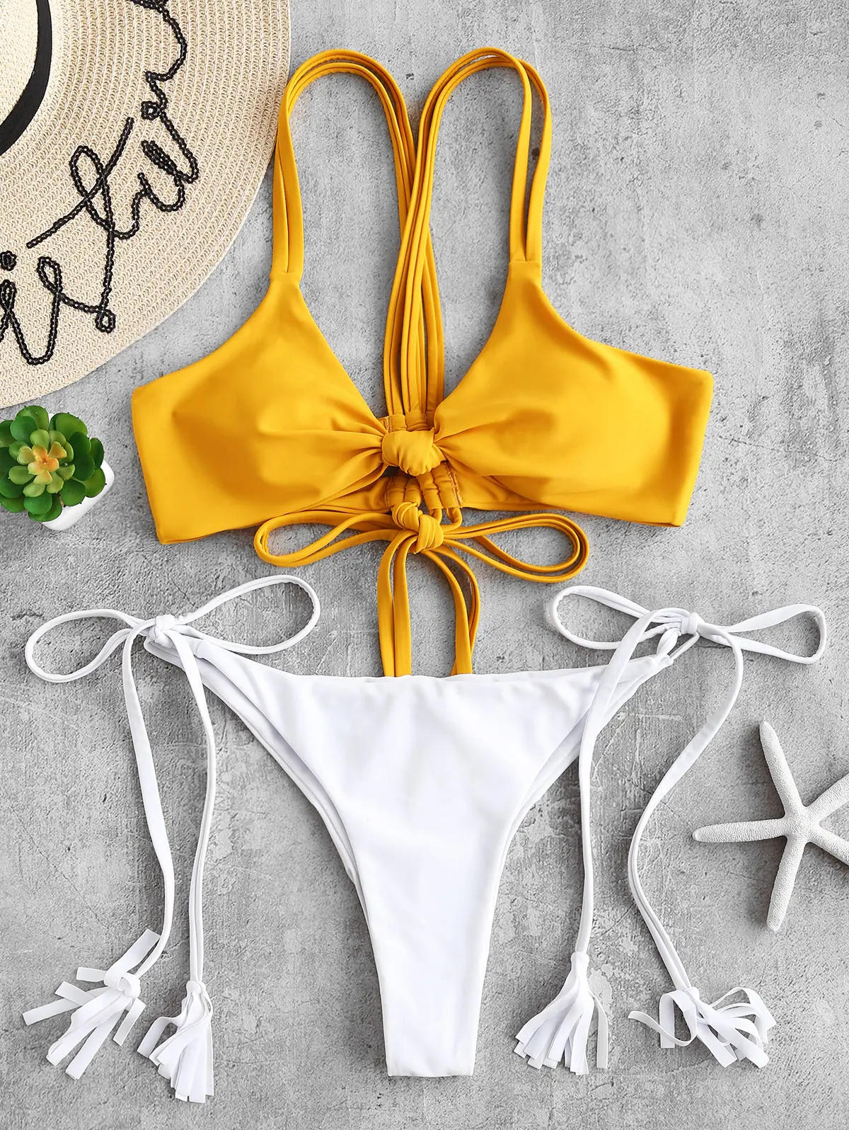black tassel bikini