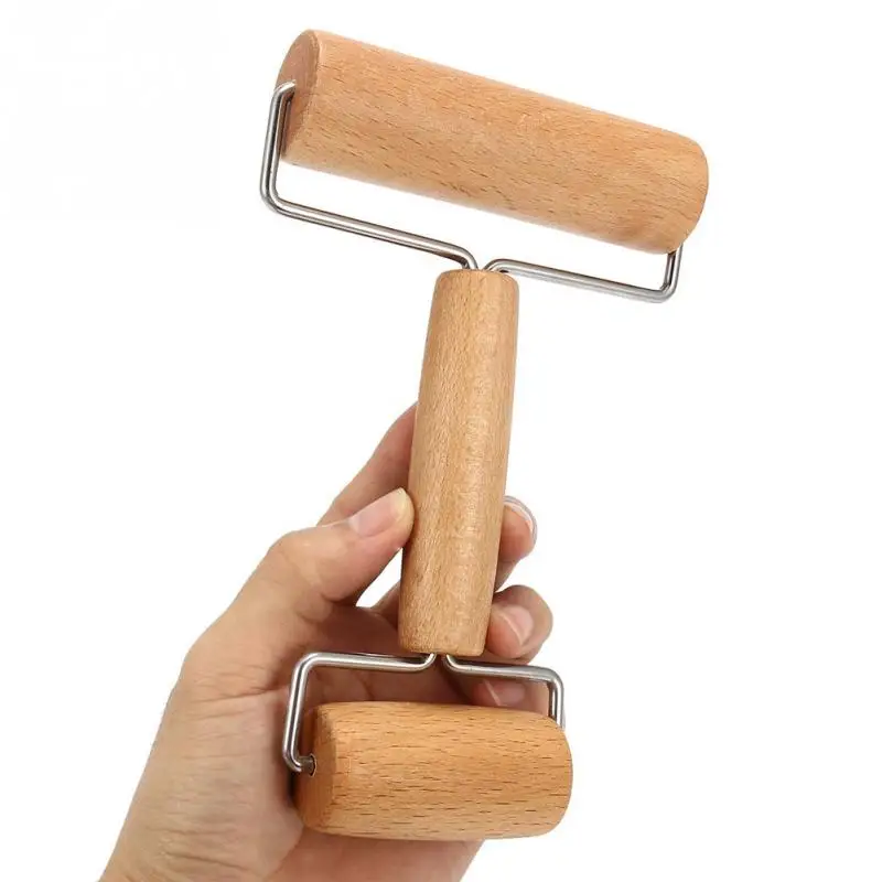 Деревянная антипригарная скользящая скалка для помадки h образная форма валик