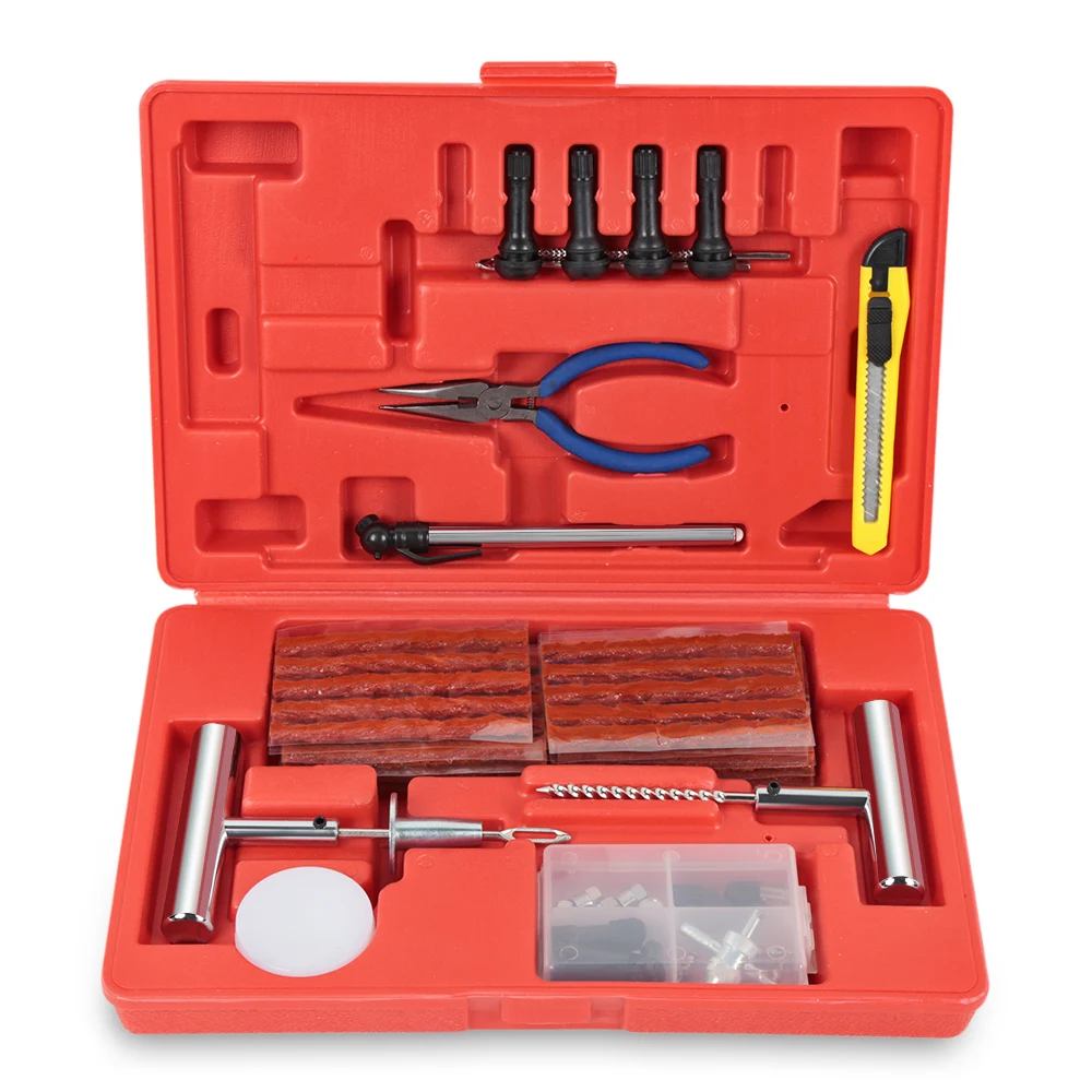 91 in 1 Car Tire Motorcycle Repair Tools Kit T handle Insert Tool